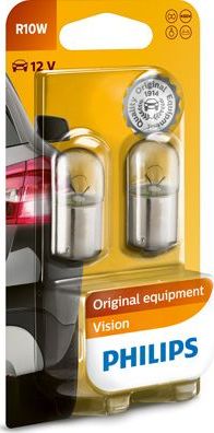 R10W 12V-10W (BA15s)  (блистер 2шт.) Philips. Артикул 12814B2