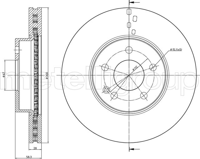 Тормозной диск Metelli. Артикул 23-0723