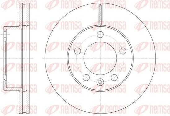 Тормозной диск Remsa передний для Renault Master III 2010-2026. Артикул 61475.10