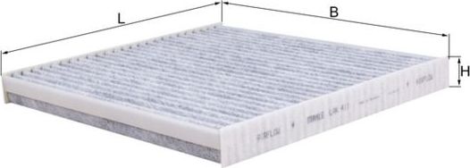 Салонный фильтр Mahle-Knecht. Артикул LAK 411