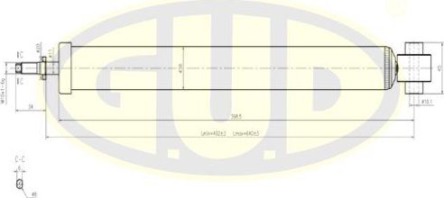 Амортизатор G.U.D.. Артикул GSA343348