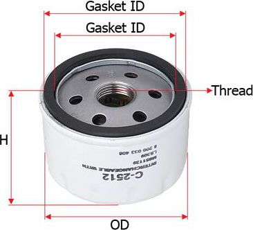 Масляный фильтр Sakura для Nissan Terrano III (D10) 2014-2024. Артикул C-2512