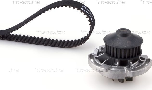 Помпа (водяной насос) с комплектом ремня ГРМ Gates PowerGrip® для Volkswagen Golf III 1992-1997. Артикул KP15400