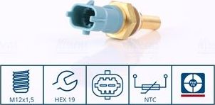 Датчик температуры охлаждающей жидкости Nissens (полимерный материал). Артикул 207019