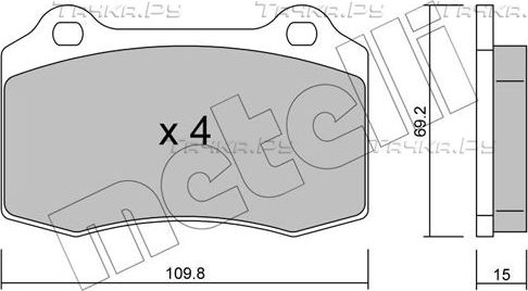 Тормозные колодки Metelli передние для Lotus Esprit IV 1996-2003. Артикул 22-0251-2