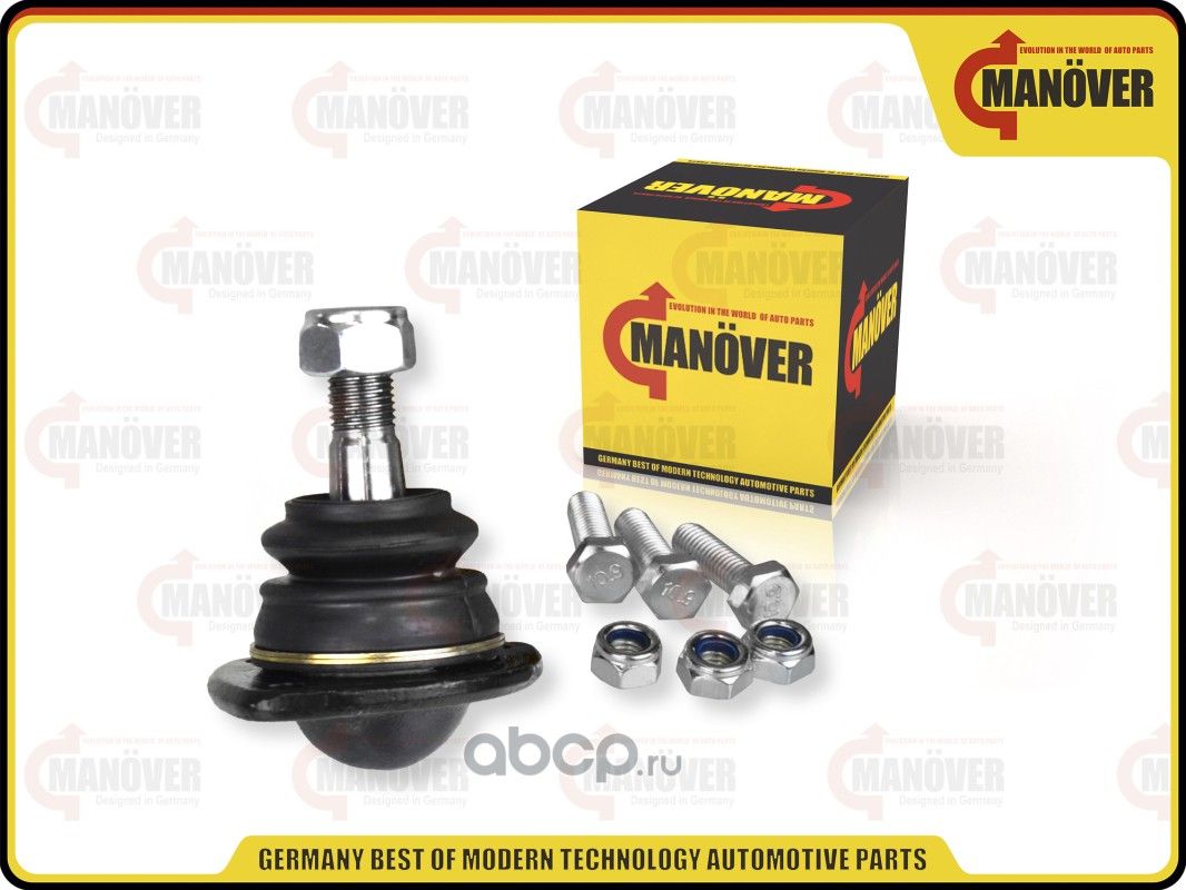 Шаровая опора в сборе с пыльником и крепежом нижняя усилинная (Manover). Артикул MR21014082