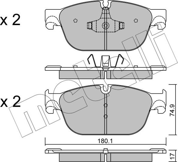 Тормозные колодки Metelli. Артикул 22-0854-0