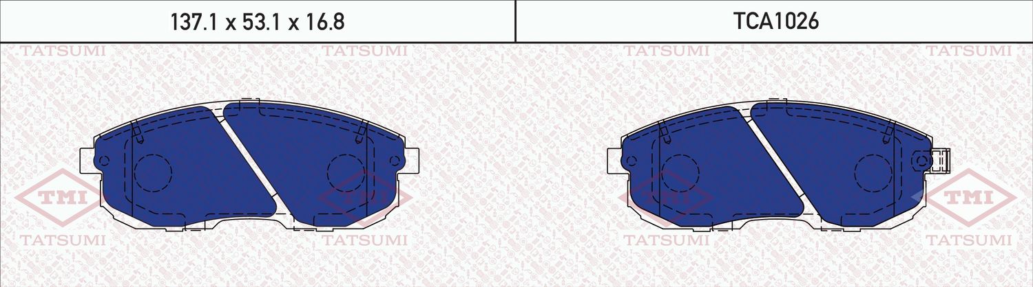 Колодки тормозные NISSAN TEANA III (J33) передние (Tatsumi). Артикул TCA1026