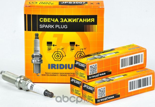 Свеча зажигания /DILKAR6A11/FXE20HR11/ IRIDIUM (Just Drive). Артикул JPS3007