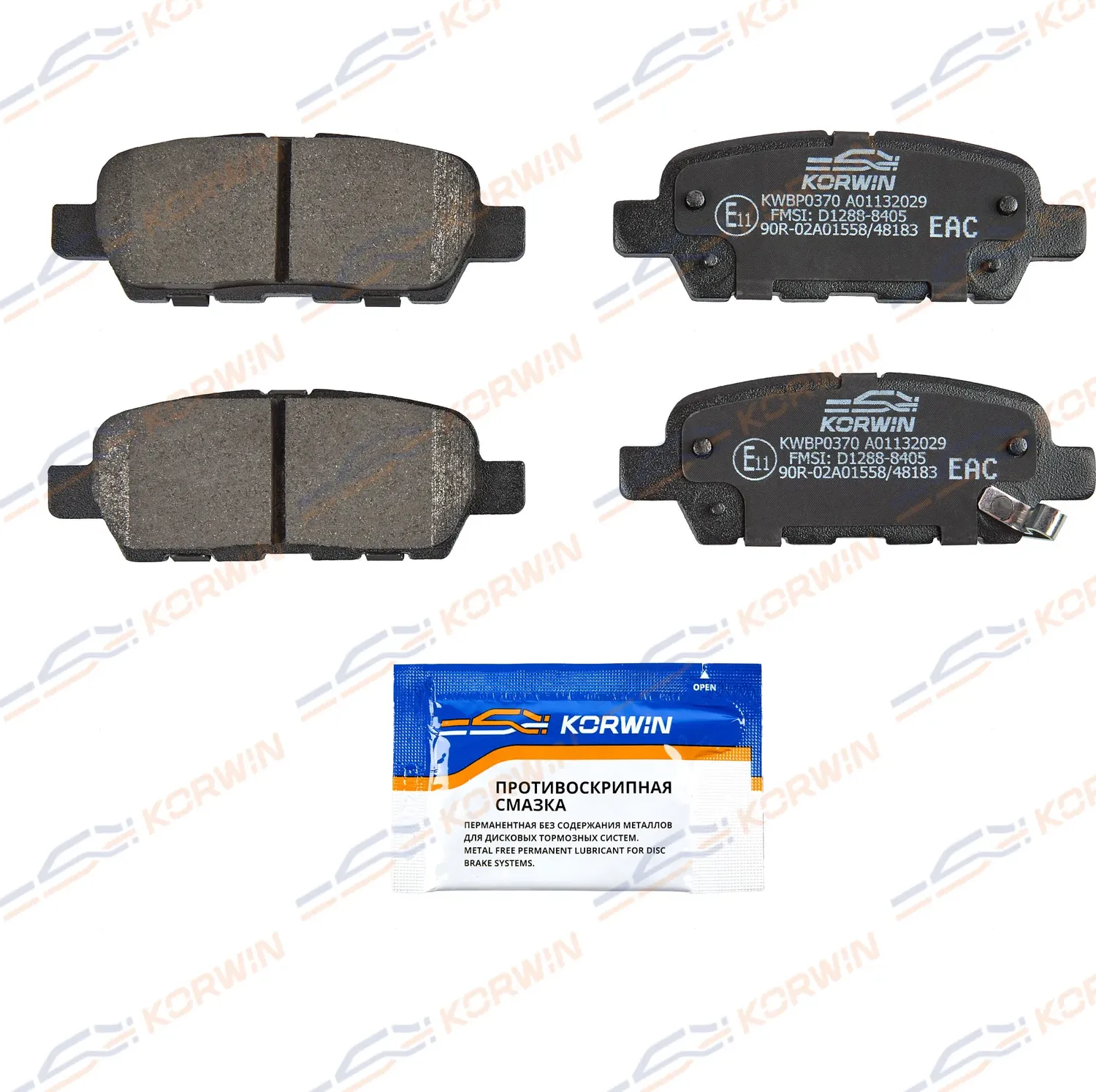 Колодки тормозные зад. Nissan Juke 10-/Qashqai 07-/X-Trail (T30/T31) 01-/Renault (Korwin) Korwin. Артикул KWBP0370