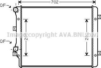 Радиатор охлаждения двигателя AVA для SEAT Leon II 2007-2012. Артикул VN2207