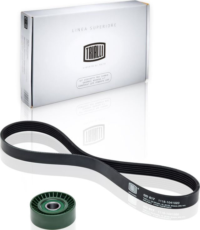 Приводной ремень поликлиновой с роликами (комплект) Trialli. Артикул GD 617