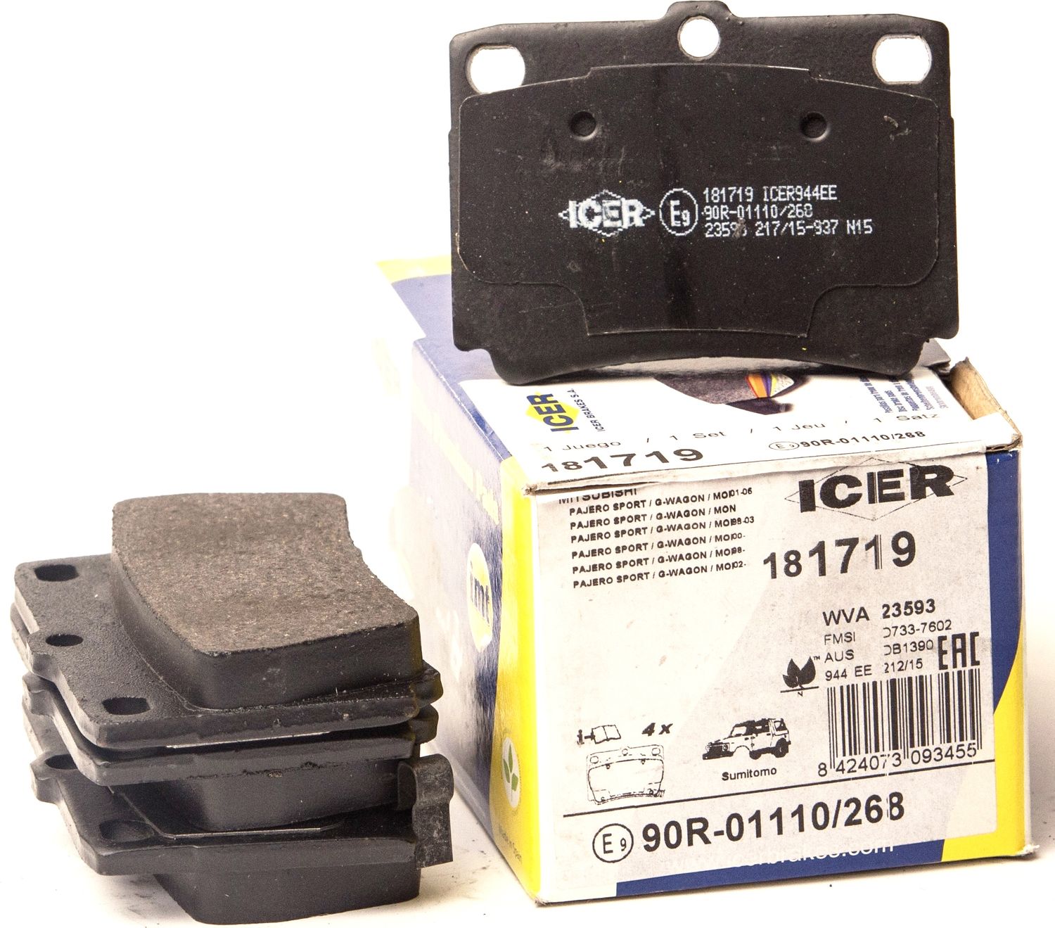 Тормозные колодки Icer. Артикул 181719