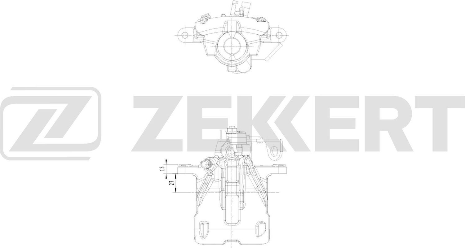 Тормозной суппорт Zekkert (Чугун) задний левый для Nissan Primastar I 2001-2014. Артикул BS-8342