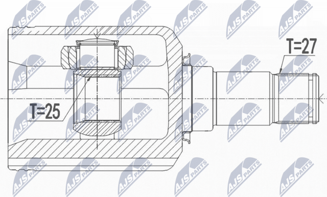 Шрус внутренний (граната) NTY. Артикул NPW-ME-099