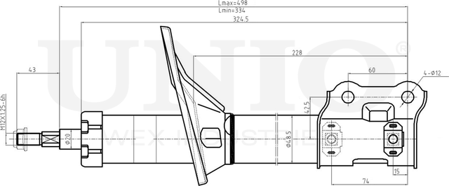 Амортизатор подвески (Unio). Артикул SAB-10046