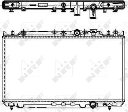 Радиатор охлаждения двигателя NRF для Mazda 626 IV (GE) 1992-1997. Артикул 509653