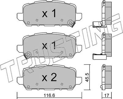 Тормозные колодки Trusting. Артикул 1084.0