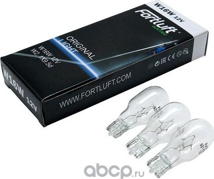 921-10 ЛАМПА W16W 12V W2.1X9.5D ORIGINAL LIGHT 10 (Fortluft). Артикул 92110