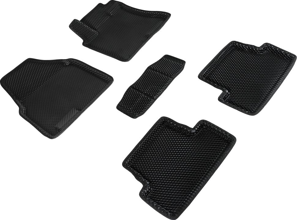 Коврики Seintex 3D EVA Ромб для салона Nissan Qashqai I 2007-2013 ЧЕРНЫЕ. Артикул 95327