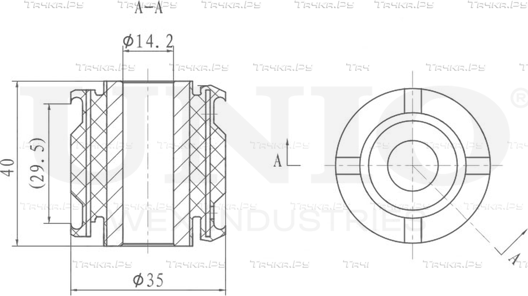 Сайлентблок рычага подвески (Unio). Артикул RMP-20390