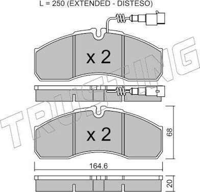 Тормозные колодки Trusting. Артикул 594.7