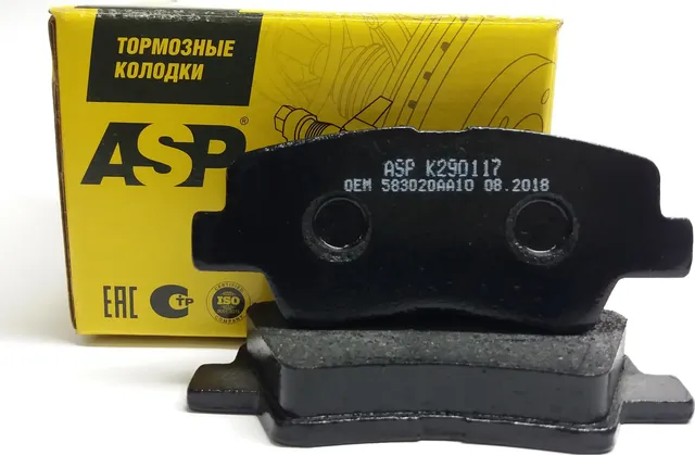 Колодки тормозные дисковые (ASP). Артикул K290117