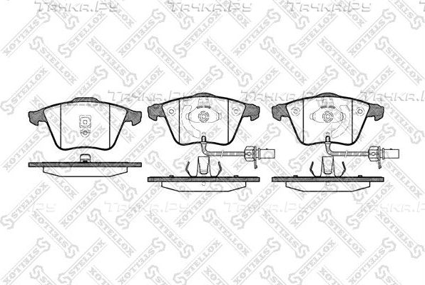 Тормозные колодки Stellox передние для Audi A6 II (C5) 1997-2005. Артикул 975 002B-SX
