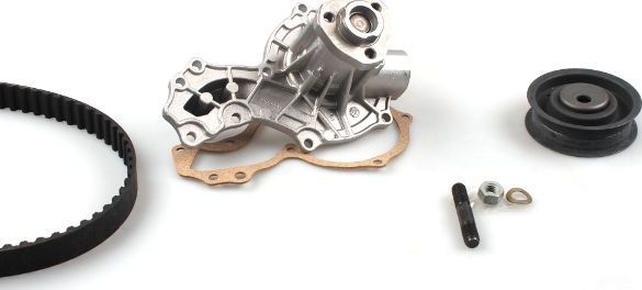 Помпа (водяной насос) с комплектом ремня ГРМ Hepu. Артикул PK05123