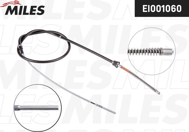 Трос ручника (тросик ручного тормоза) Miles задний правый/левый для SEAT Ibiza II 1994-2002. Артикул EI001060