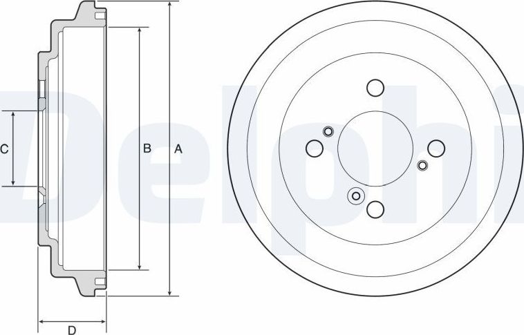 Тормозной барабан Delphi. Артикул BF596