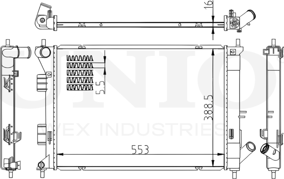 Радиатор двигателя (Unio). Артикул RAD-10058