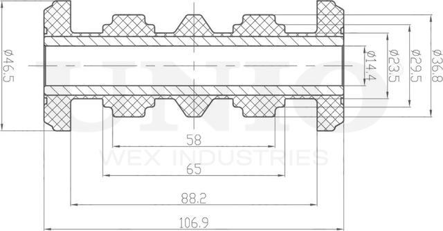 Сайлентблок рессоры (Unio). Артикул RMP-20257