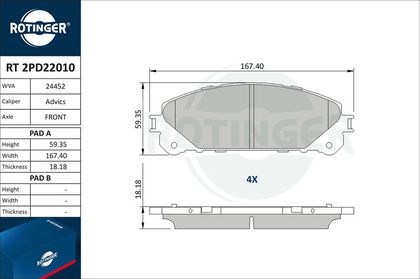 Тормозные диски для ТОЙОТА RAV 4 IV (_A4_)