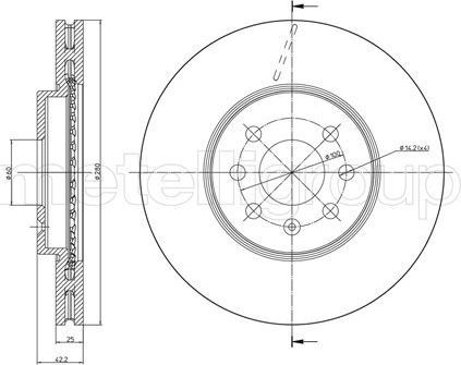 Тормозной диск Trusting передний для Opel Astra H 2004-2014. Артикул DF388