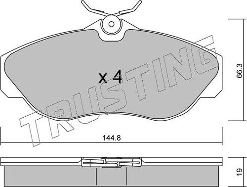 Тормозные колодки Trusting. Артикул 359.0