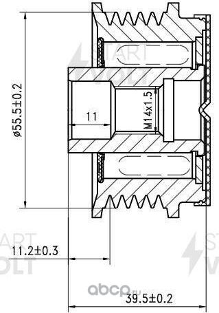 Муфта генератора обгонная StartVOLT. Артикул SGP 1012
