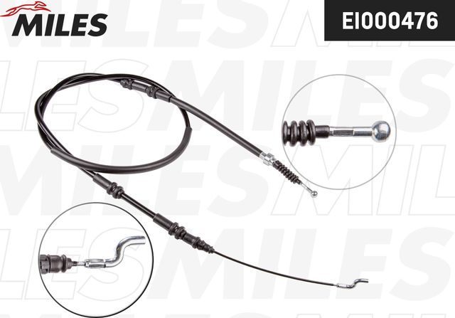 Трос ручника (тросик ручного тормоза) Miles. Артикул EI000476
