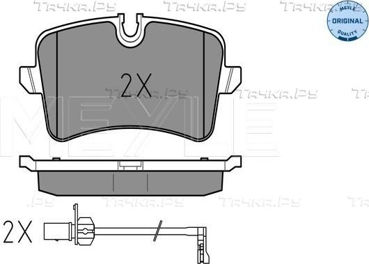 Тормозные колодки Meyle Original задние для Audi A6 IV (C7) 2010-2018. Артикул 025 246 0617/W