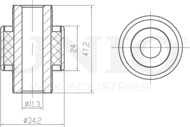 Сайлентблок рычага подвески (Unio). Артикул RMP-20274