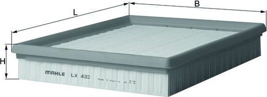 Воздушный фильтр Mahle. Артикул LX 432