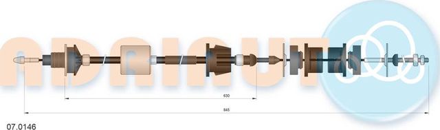Трос сцепления Adriauto для Citroen Xantia I 1993-2003. Артикул 07.0146