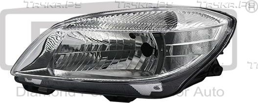 Фара передняя основная DPA левая для Skoda Fabia II 2006-2014. Артикул 99411286902