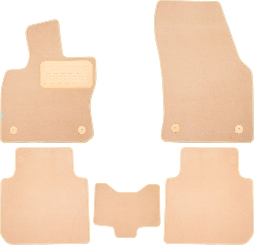 Коврики Klever Premium для салона Skoda Kodiaq 2017-2026 Бежевые. Артикул KLEVER04451922112kh