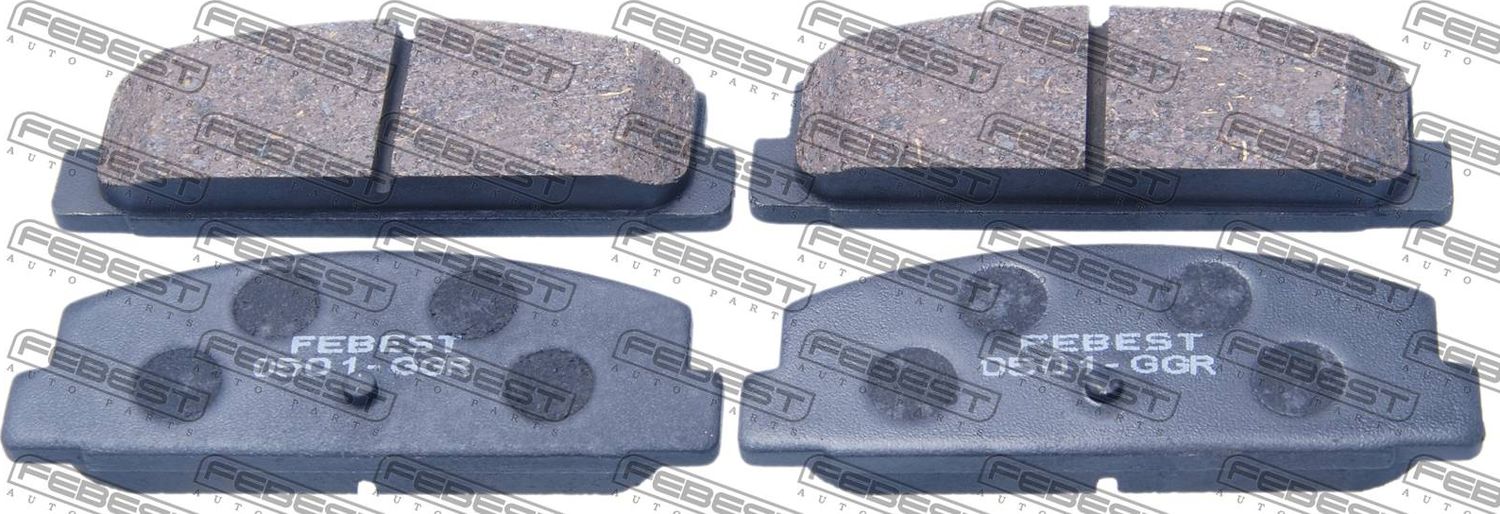 Тормозные колодки Febest. Артикул 0501-GGR