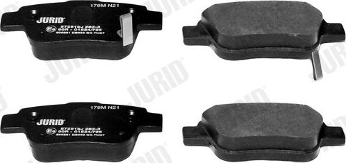Тормозные колодки Jurid. Артикул 572516J