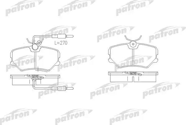 Тормозные колодки Patron. Артикул PBP540
