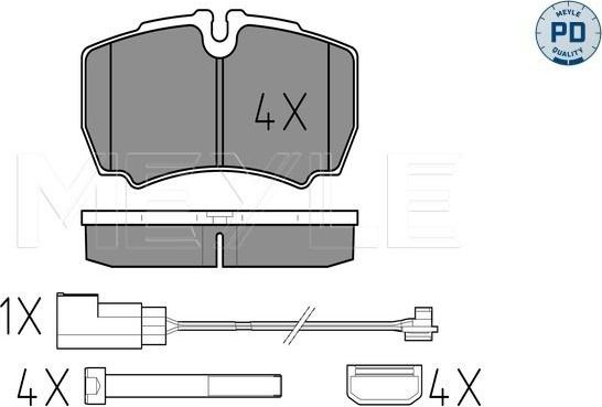 Тормозные колодки Meyle PD задние для Ford Transit VII 2006-2014. Артикул 025 291 2320-1/PD