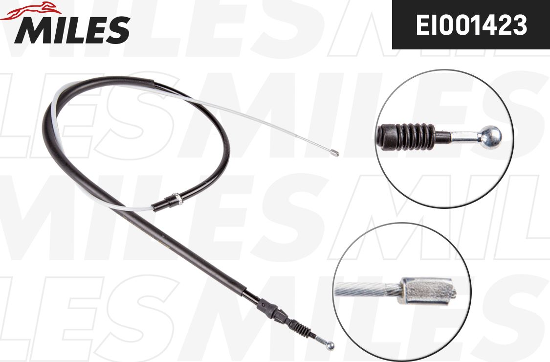 Трос ручного тормоза SKODA OCTAVIA 12- 1765мм (Miles). Артикул EI001423