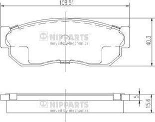 Тормозные колодки Nipparts. Артикул J3601001
